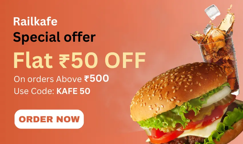 50 rupees discount on food delivery in train